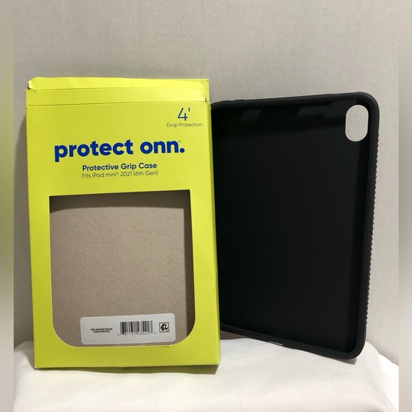 PROTECT ONN Protective Grip Case for iPad Mini 2021 6th Generation, Color Black - Picture 3 of 10